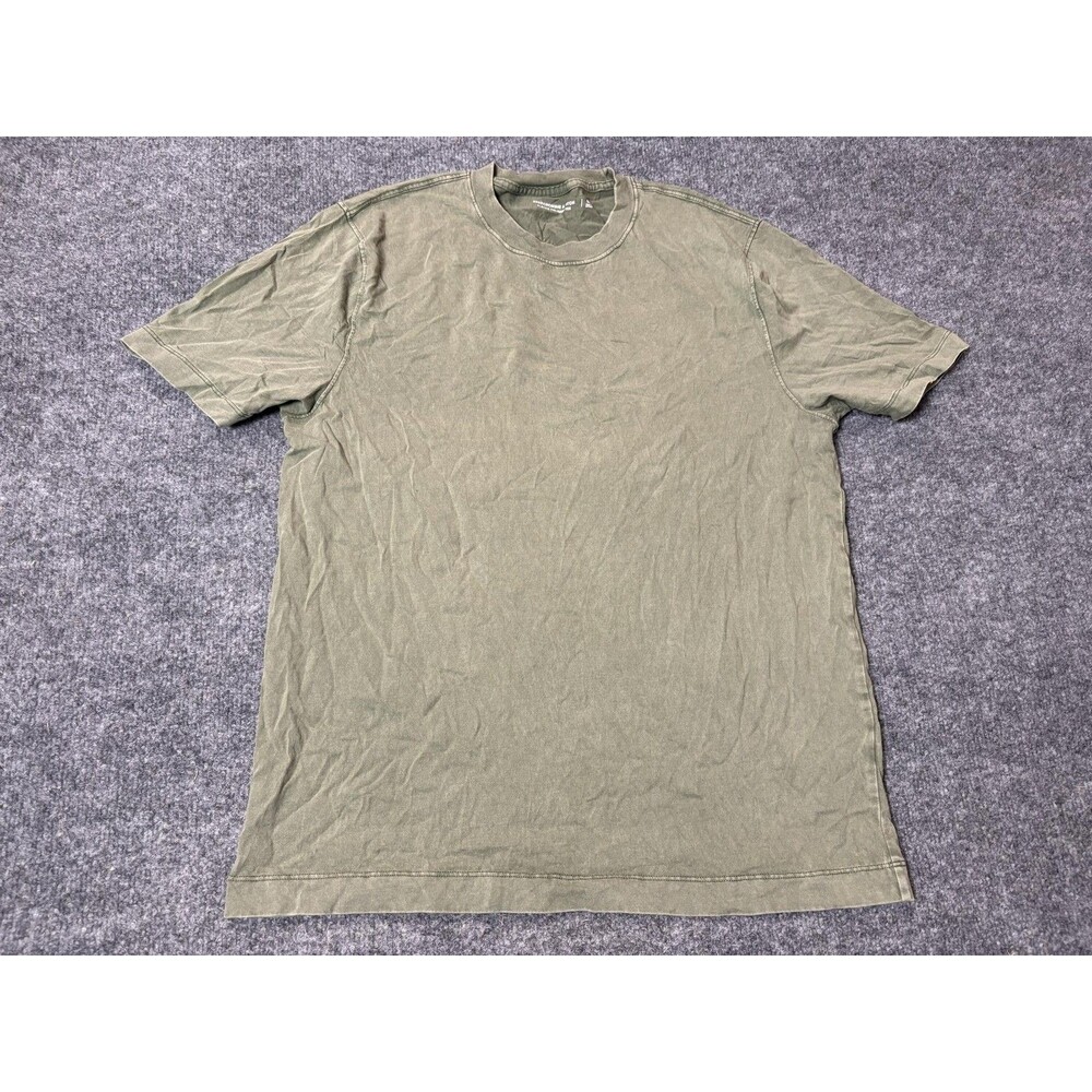 Abercrombie & Fitch Shirt Mens M Green Classic Polished Crew Neck Tagless Tee